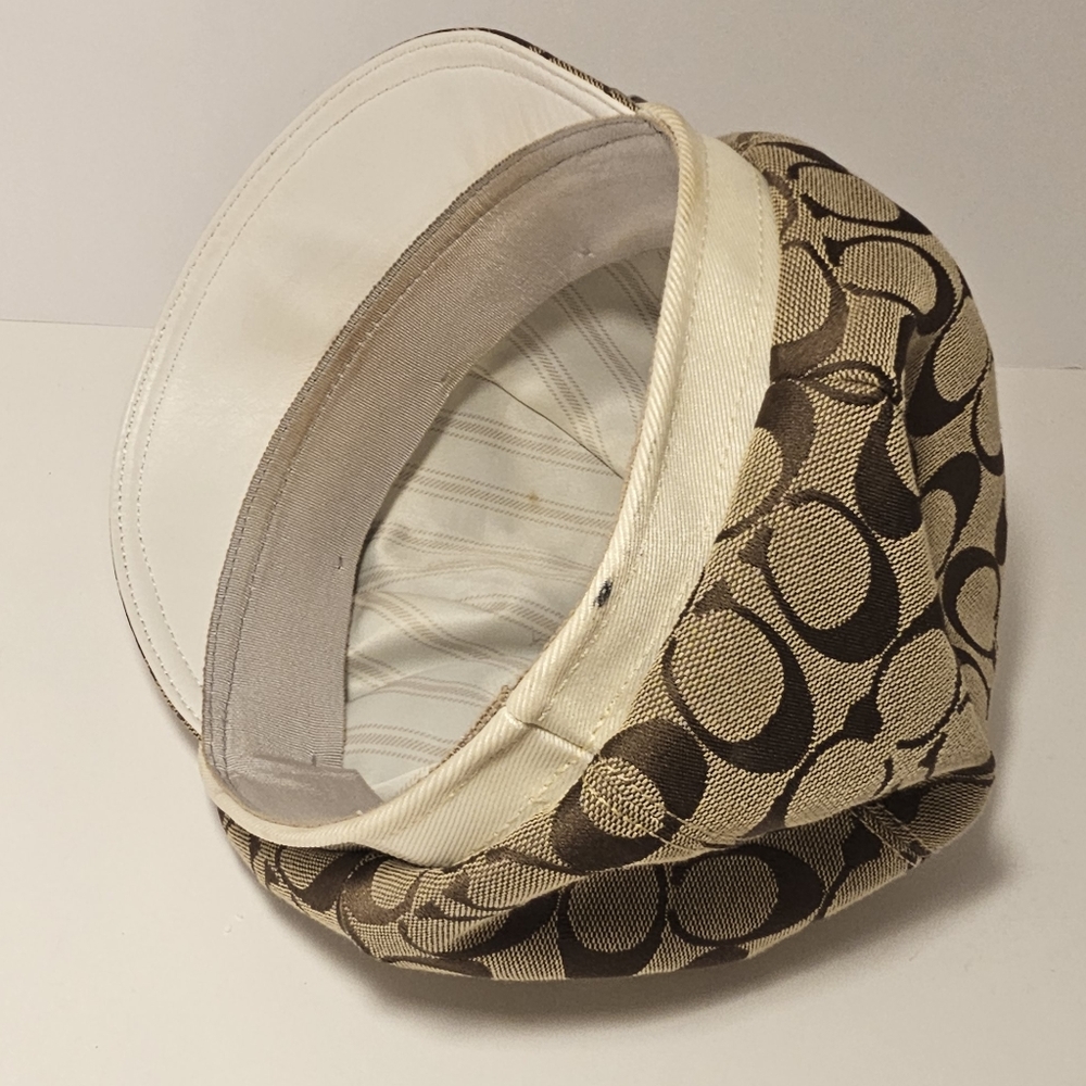 Coach Tan Baker Boy Monogram “C” Hat Women’s - Picture 8 of 12